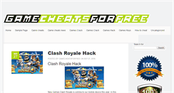 Desktop Screenshot of gamecheatsforfree.org
